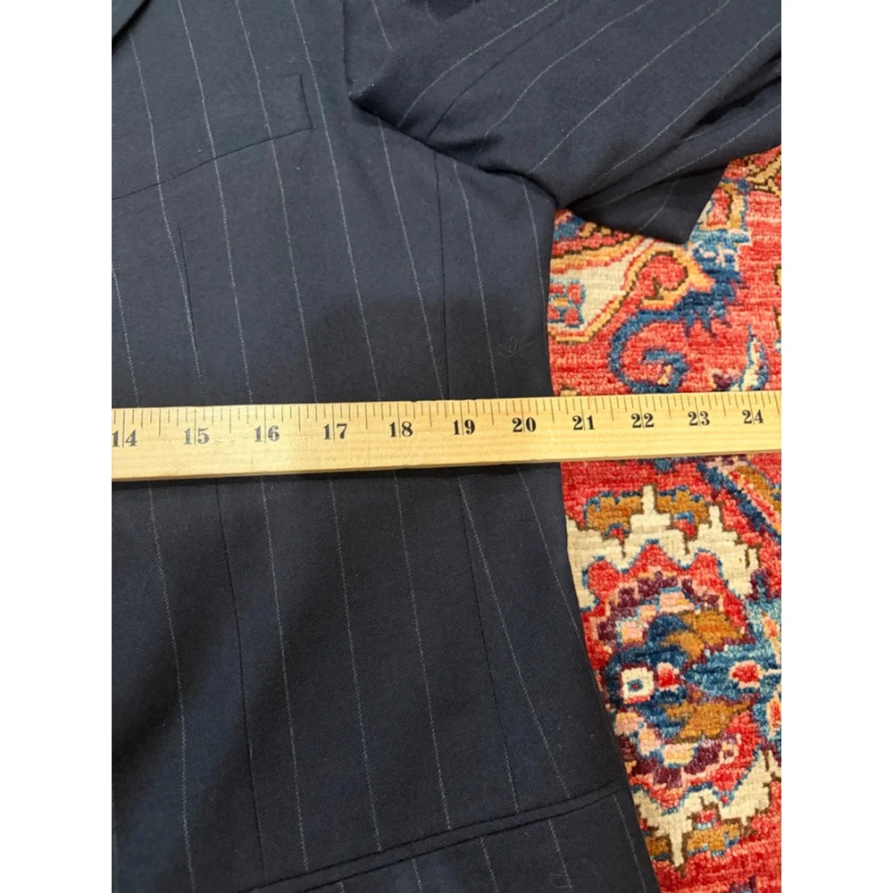 Gieves & Hawkes Savile Row London Wool Pinstripe Blazer Men’s Classic Tailored